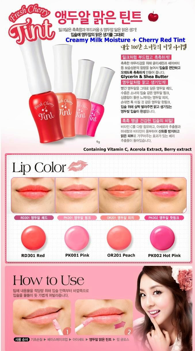HESTI'S BEAUTY JOURNAL (Review) Etude House Fresh Cherry Tint OR201